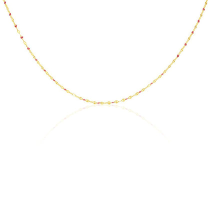 Collana in Argento 925 Placcata Oro 18k con Dettagli Colorati  – Raffinatezza Moderna - ROMA GEMS