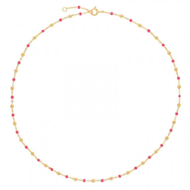 collana in argento 925 placcata oro 18k con dettagli colorati  – raffinatezza moderna - roma gems