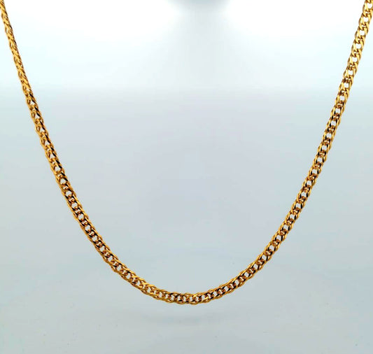 Sterling Silver Gold-Plated Double-Curb Chain Necklace