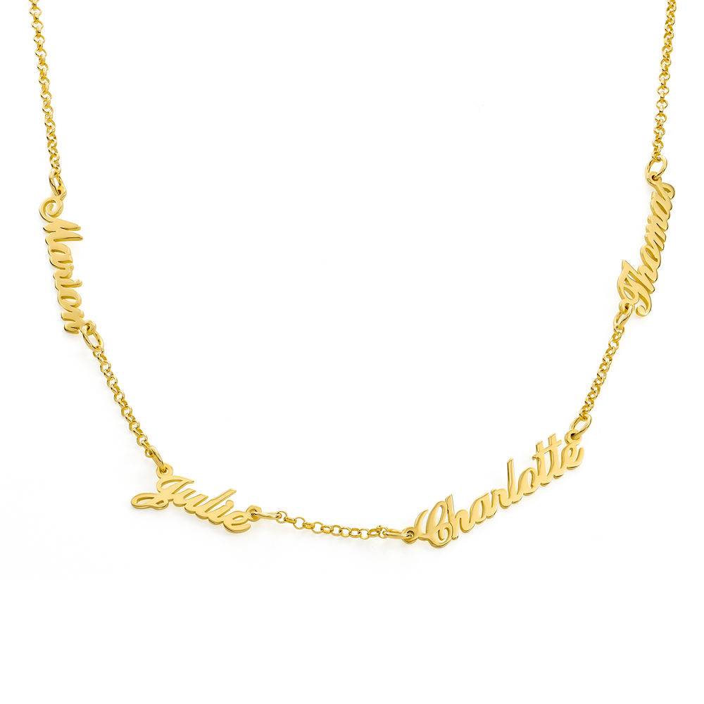 collana heritage argento 925 con più nomi placcata in oro 18 carati