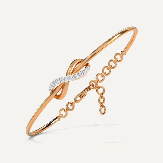 Twisted Infinity Diamond Bracelet